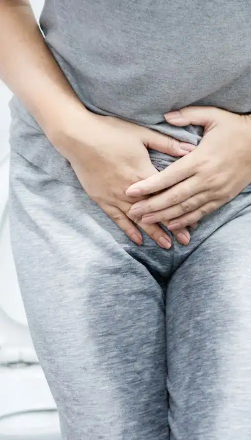 Image of woman had accident and needing stress incontinence treatment Leicester